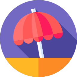 Sun umbrella icon