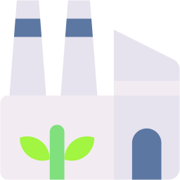 Eco factory icon