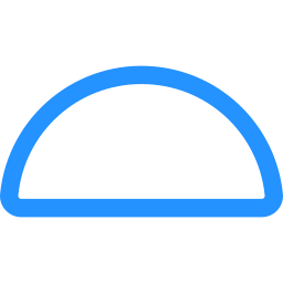 Half circle icon