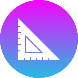 Triangular ruler icon