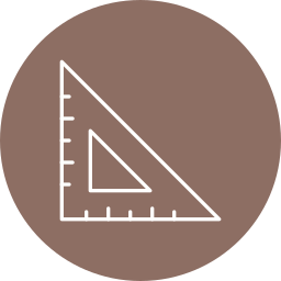 Triangular ruler icon