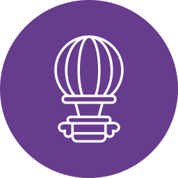 Hot air balloon icon