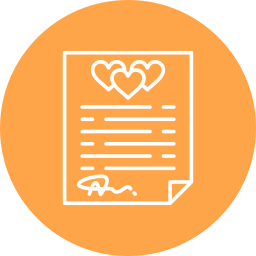 Wedding contract icon