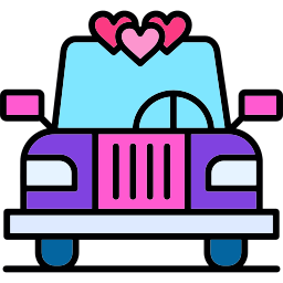 Wedding car icon