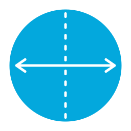 diamètre Icône