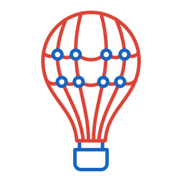 Hot air balloon icon