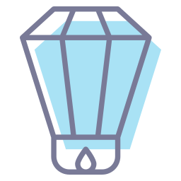 Sky lantern icon