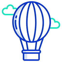 Hot air balloon icon