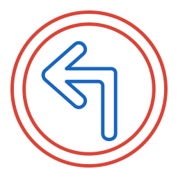 Left turn icon