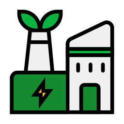 Eco factory icon