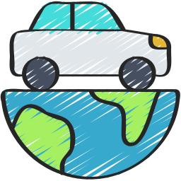 Eco car icon