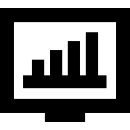 Écran avec graphique à barres Icône