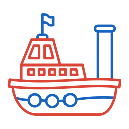 Boat toy icon