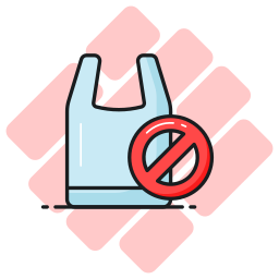 No plastic bags icon