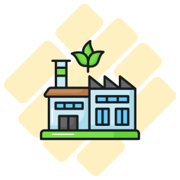 Green factory icon