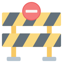 Road block icon