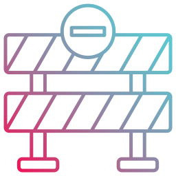 barrage routier Icône