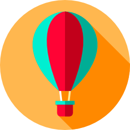 Hot air balloon icon