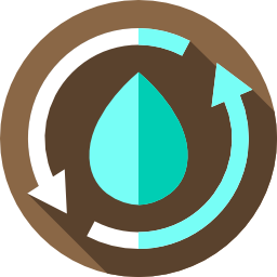 Recycling water icon