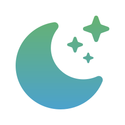 Moon and stars icon