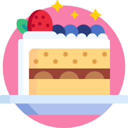 Sponge cake icon