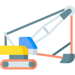 escavadeira dragline Ícone