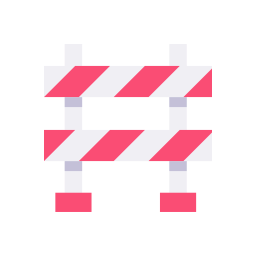 Road barrier icon