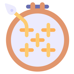 Embroidery hoop icon