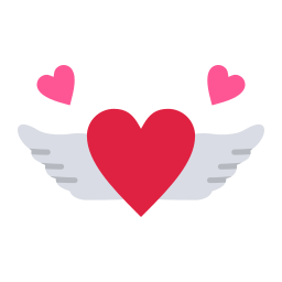 Heart wings icon