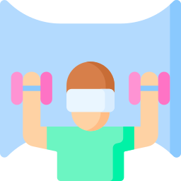 Virtual reality fitness icon