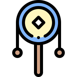 Rattle drum icon