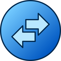 Left and right arrows icon