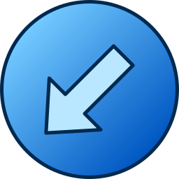 Down left arrow icon