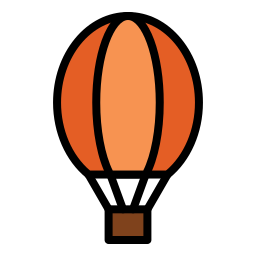 Hot air balloon icon