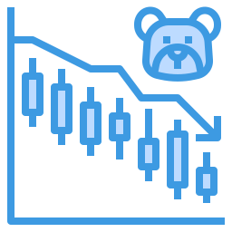 mercado em baixa Ícone