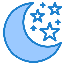 Moon and stars icon