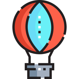 Hot air balloon icon