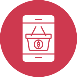 Mobile shopping icon