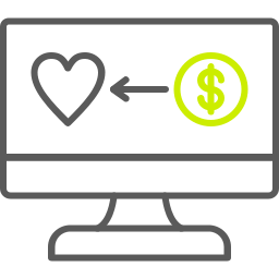 Online donation icon