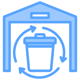 Recycling center icon