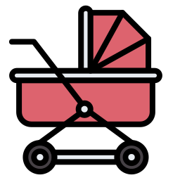 Baby carriage icon