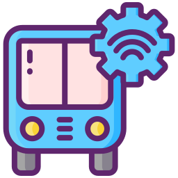 Electric bus icon