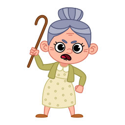 Old woman sticker