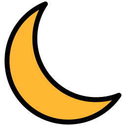 Crescent moon icon