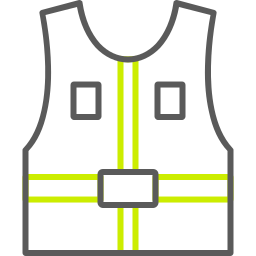 High visibility vest icon