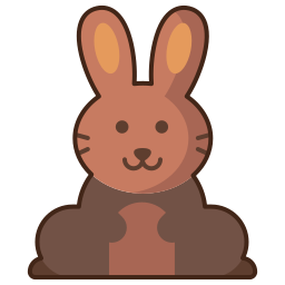 Chocolate bunny icon