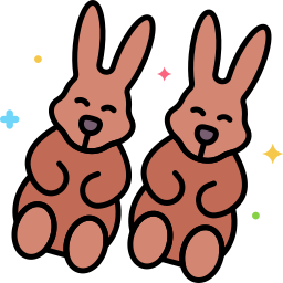 Chocolate bunny icon