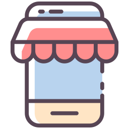 Mobile shopping icon