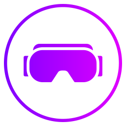 Virtual reality glasses icon