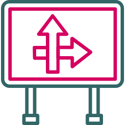 Road sign icon